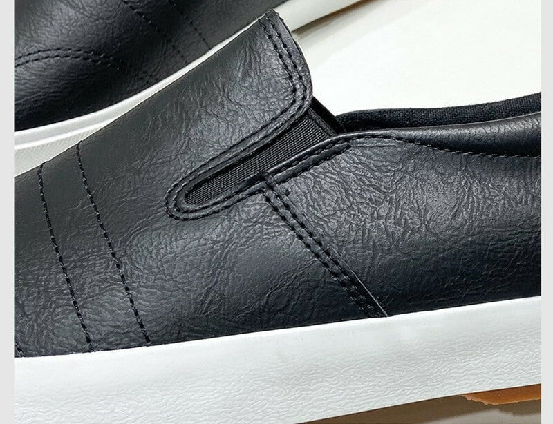 PU-leren heren slip-on sneakers