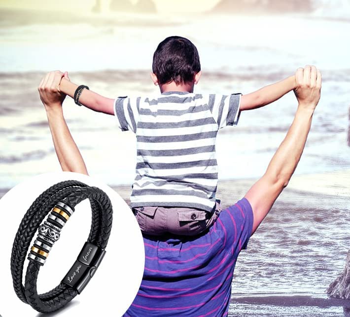 Dubbelrijige leren armband