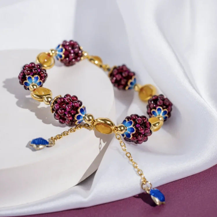 Natuurlijke granaat armband