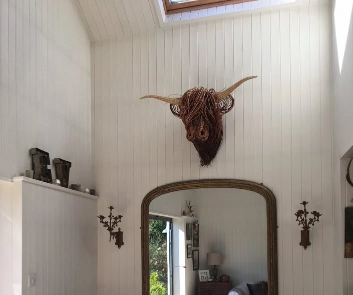 Koe wandsculptuur