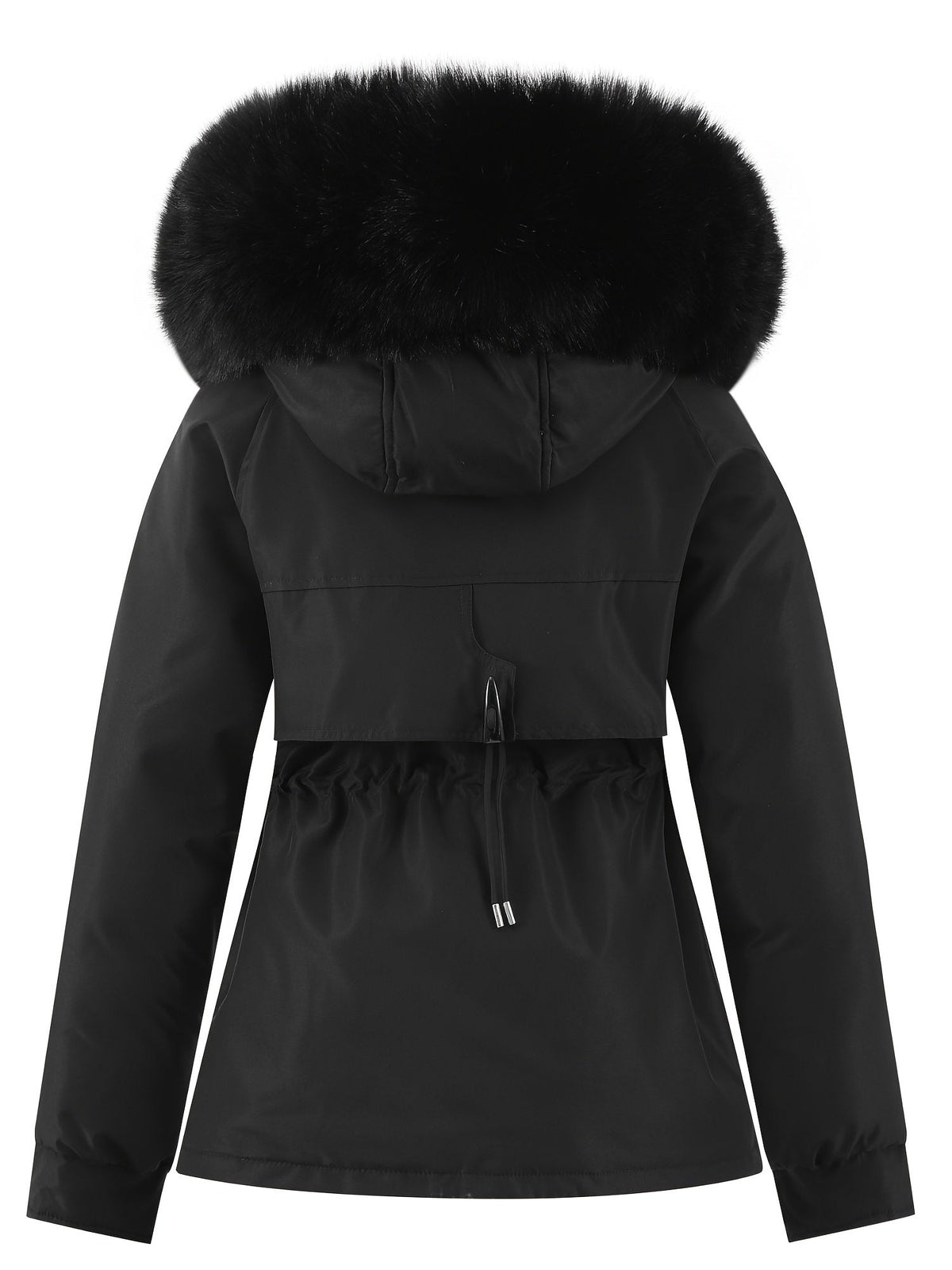 Dames winterjas met afneembare bontcapuchon