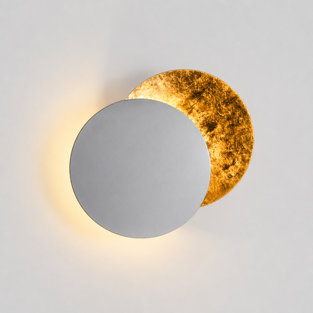 Design wandlamp halo – goud, zwart of wit