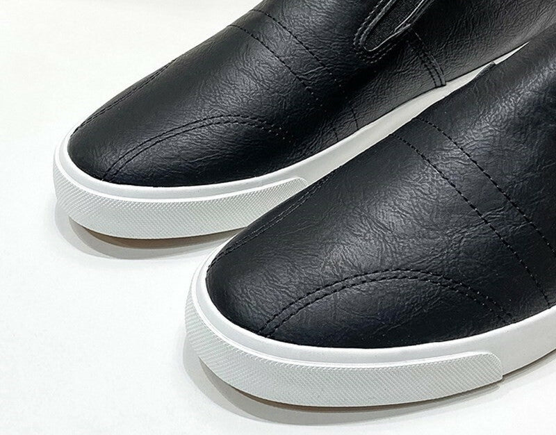 PU-leren heren slip-on sneakers