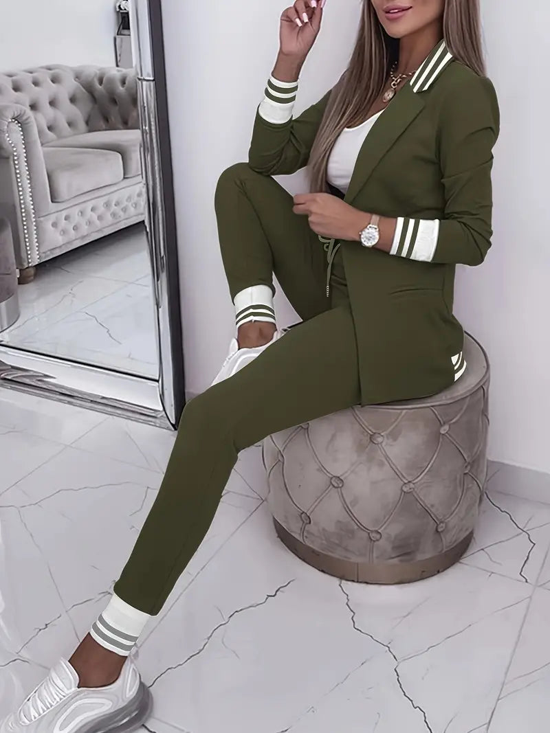 Casual streetwear gestreepte set