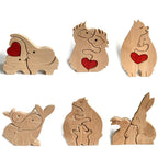 Houten dierenornamenten