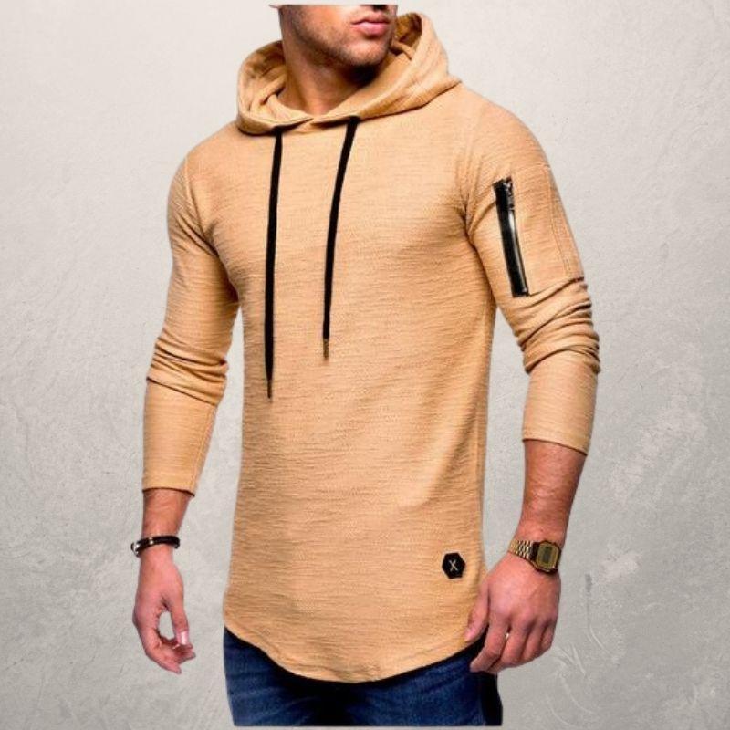 Hoodie met mouwrits voor heren — afbeelding 7