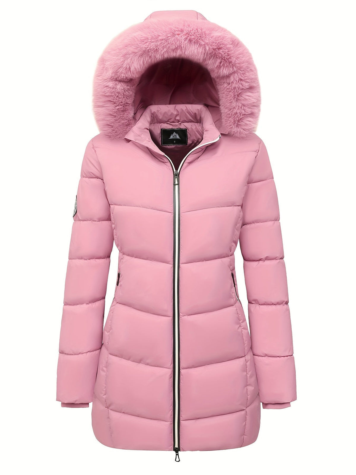 Warme puffy jas met stijlvolle details