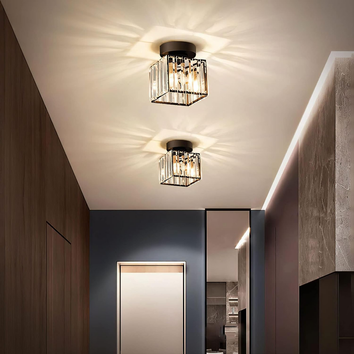 Kristallen plafondlamp