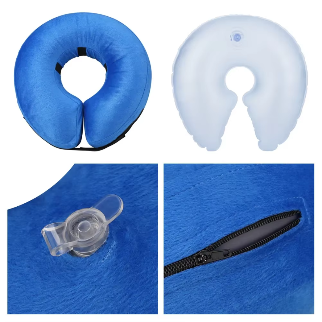 Beschermende opblaasbare hondenkraag - zachte & comfortabele