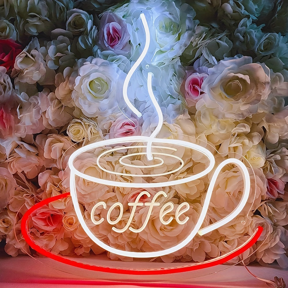 Neon koffielamp voor wanddecoratie