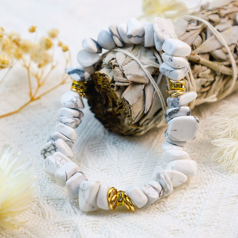 Stijlvol natuursteen kristallen kralen armband