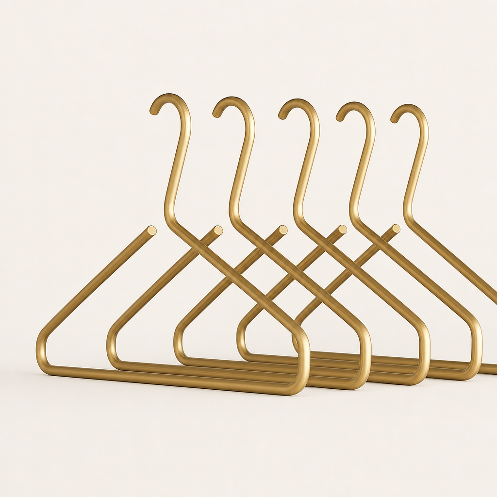 Garderobehangers in mat goud & zilver