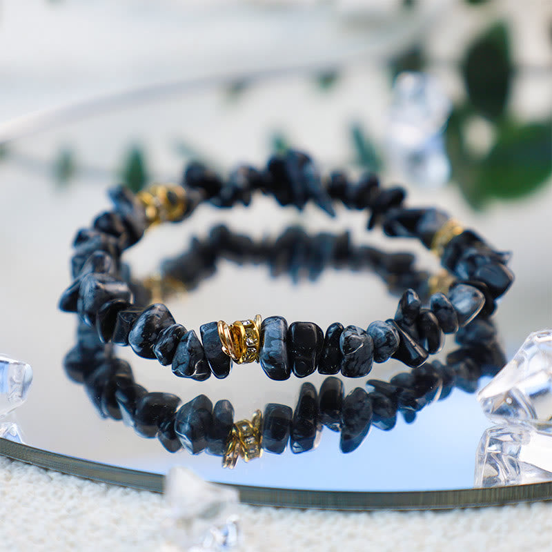 Stijlvol natuursteen kristallen kralen armband