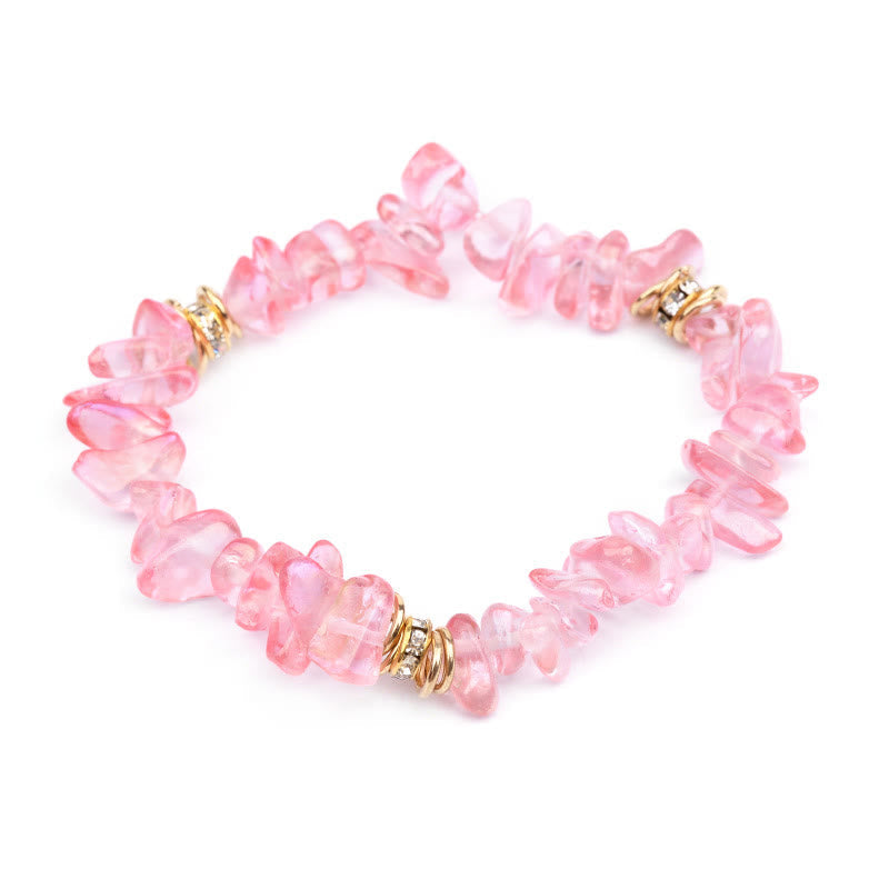 Stijlvol natuursteen kristallen kralen armband