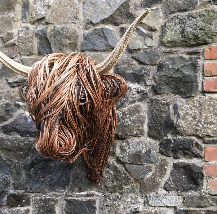 Koe wandsculptuur