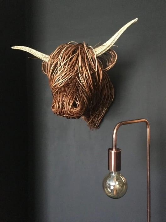 Koe wandsculptuur