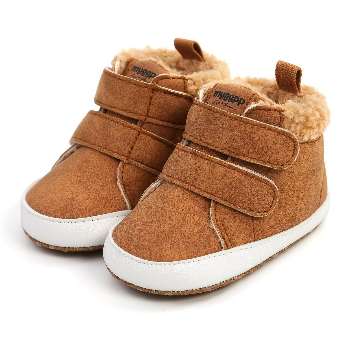 Warme babylaarsjes met klittenband Noor