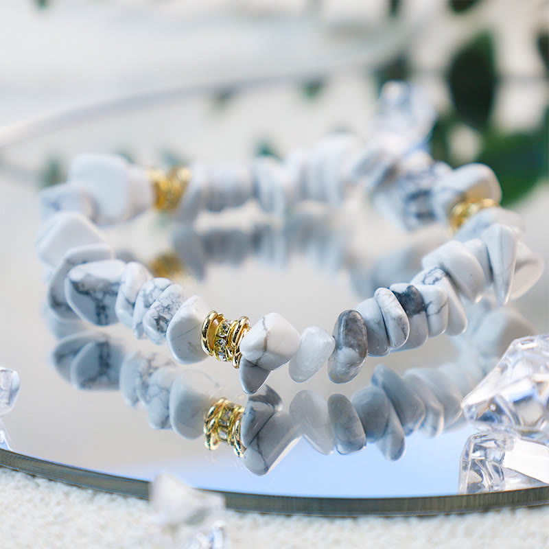 Stijlvol natuursteen kristallen kralen armband