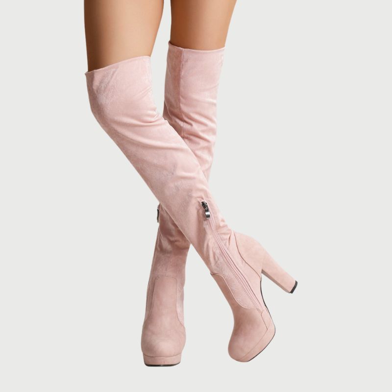 Overknee laarzen met blokhak — afbeelding 10