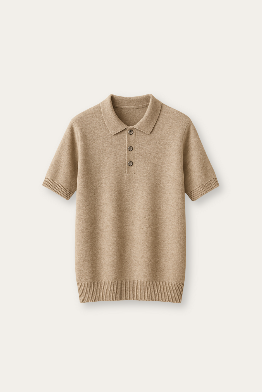 Stijlvol herenpoloshirt van kasjmier-merinowol