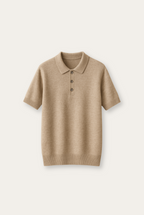 Stijlvol herenpoloshirt van kasjmier-merinowol