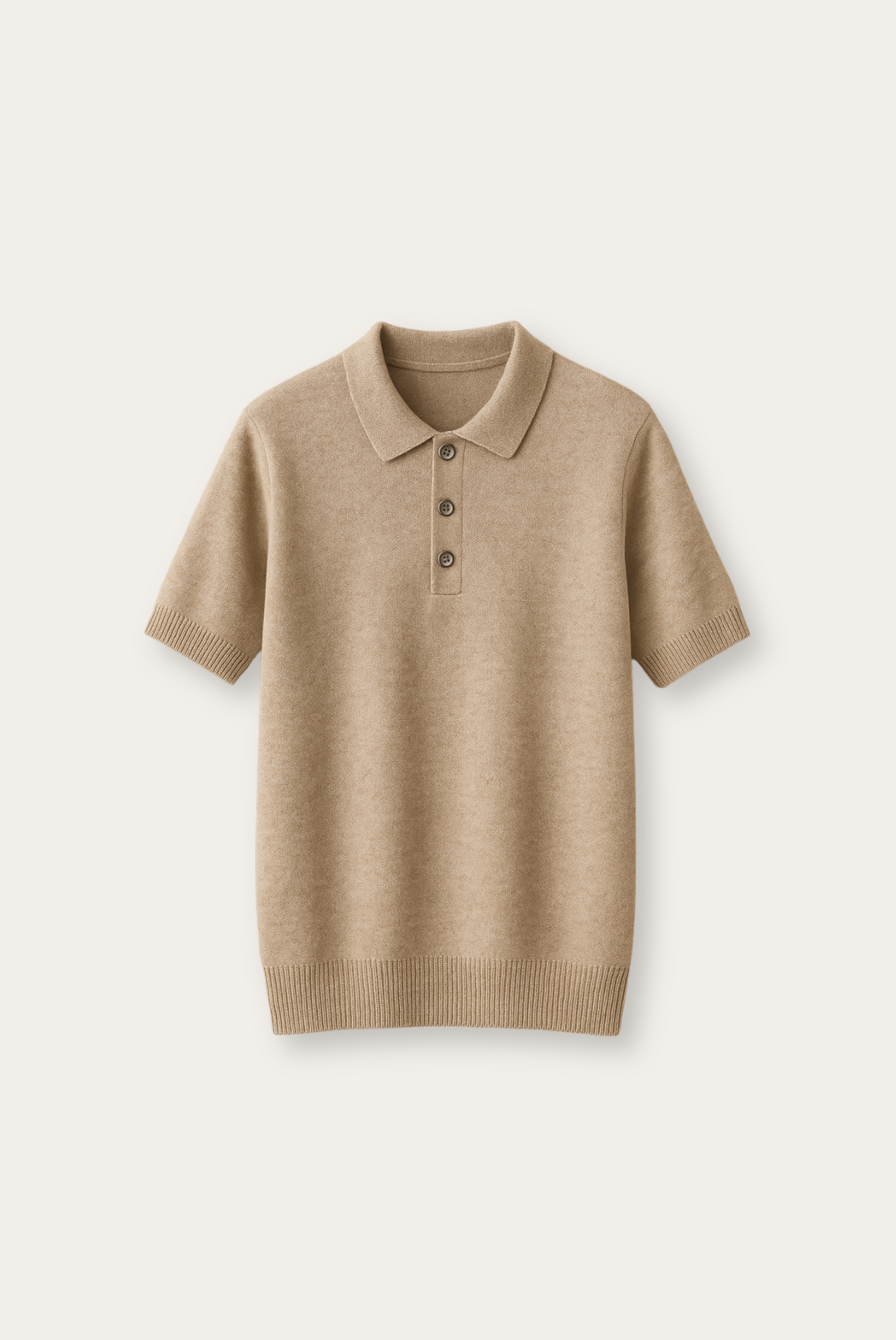 Stijlvol herenpoloshirt van kasjmier-merinowol