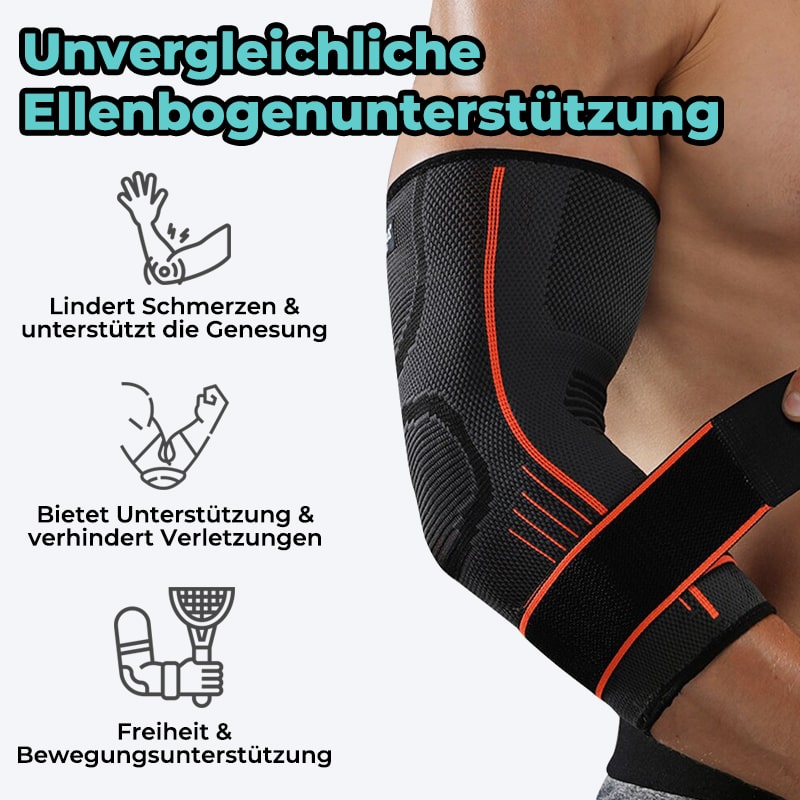3D elleboogbandage voor dekompressie en ondersteuning