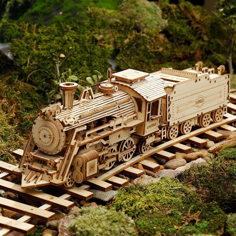 Houten 3D-treinpuzzel – Noor