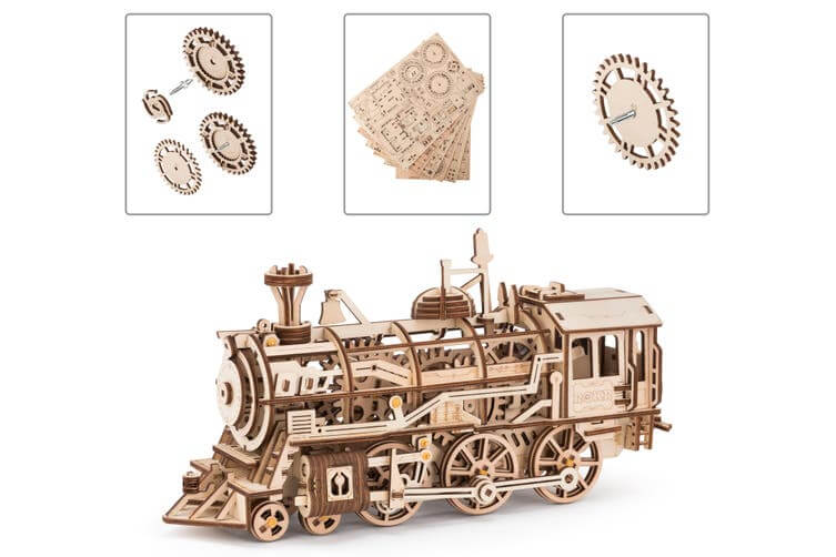 Houten 3D-treinpuzzel – Noor