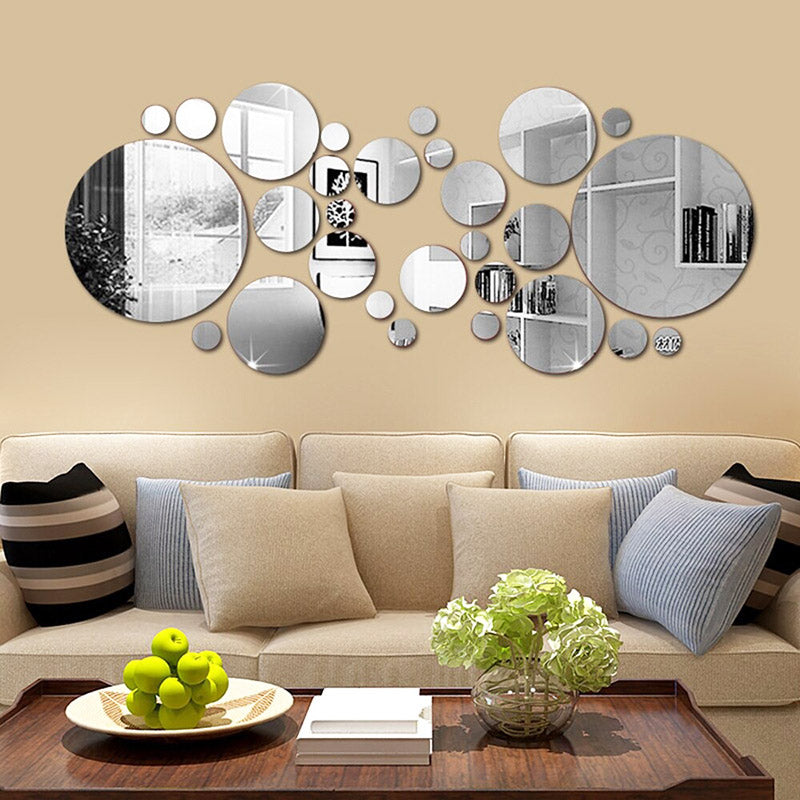 3D-spiegelsticker voor de muur