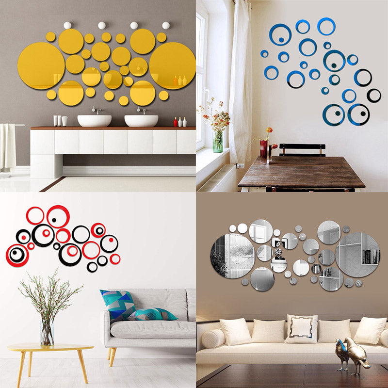3D-spiegelsticker voor de muur