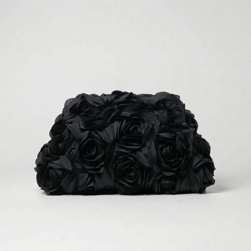 3D bloemen clutch tas
