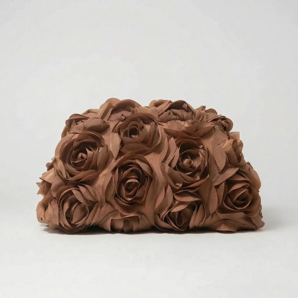 3D bloemen clutch tas — afbeelding 12