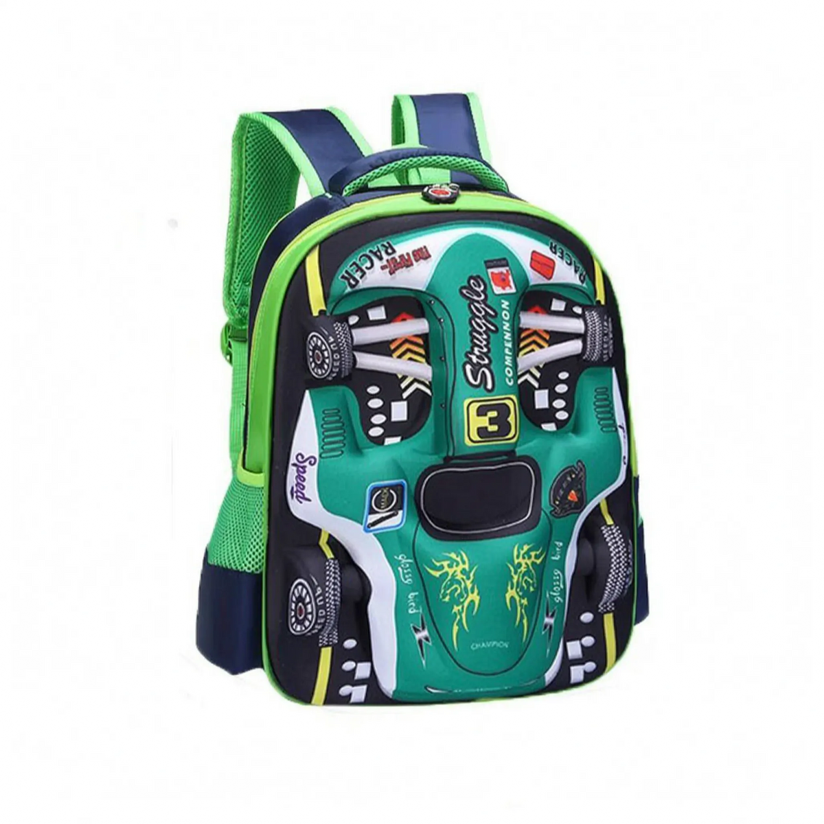 3D-raceauto schoolrugzak — afbeelding 12