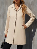 Lange dames trenchcoat met tailleceintuur