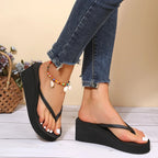 Dames plateau teenslippers