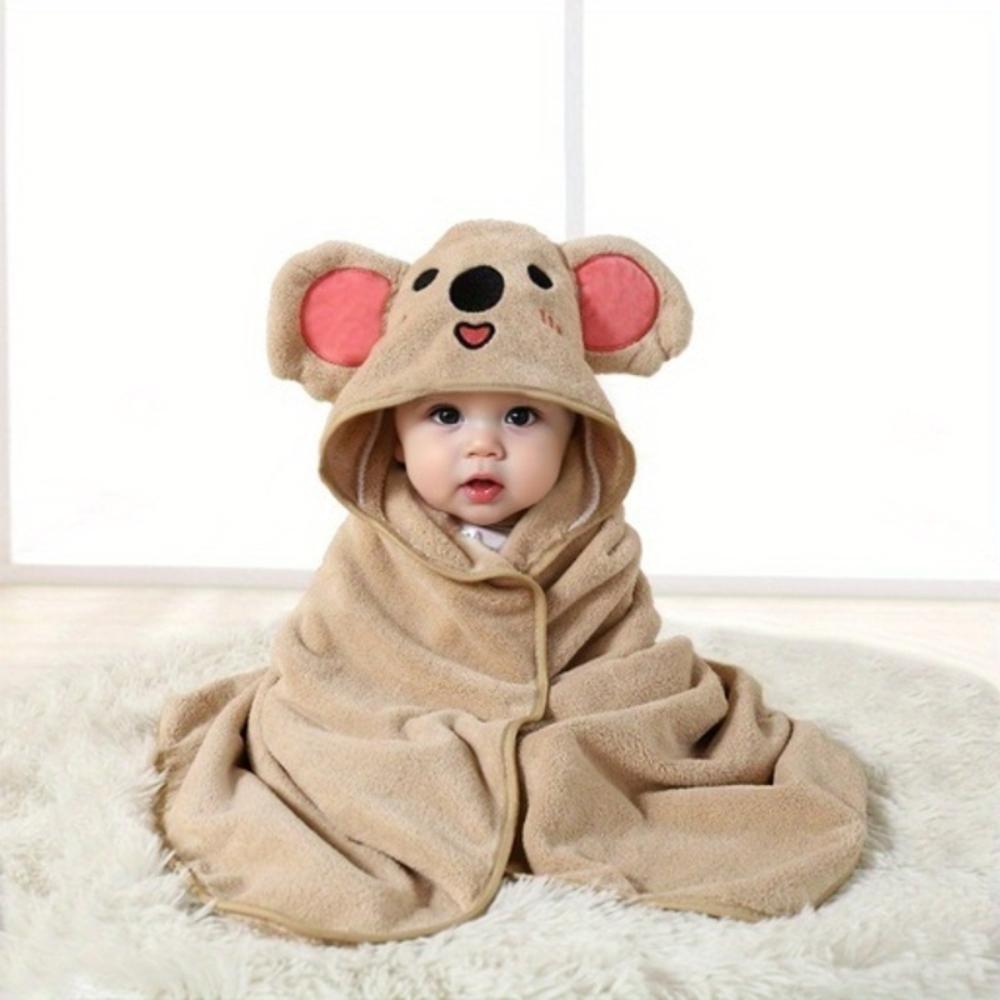 Babybadcape met capuchon