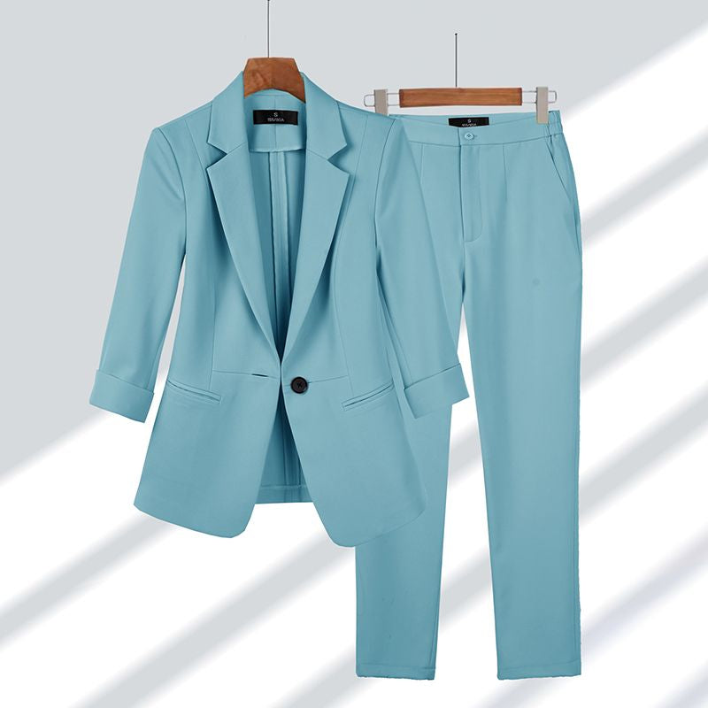 2-delig damespak met colbert en pantalon