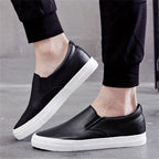 PU-leren heren slip-on sneakers
