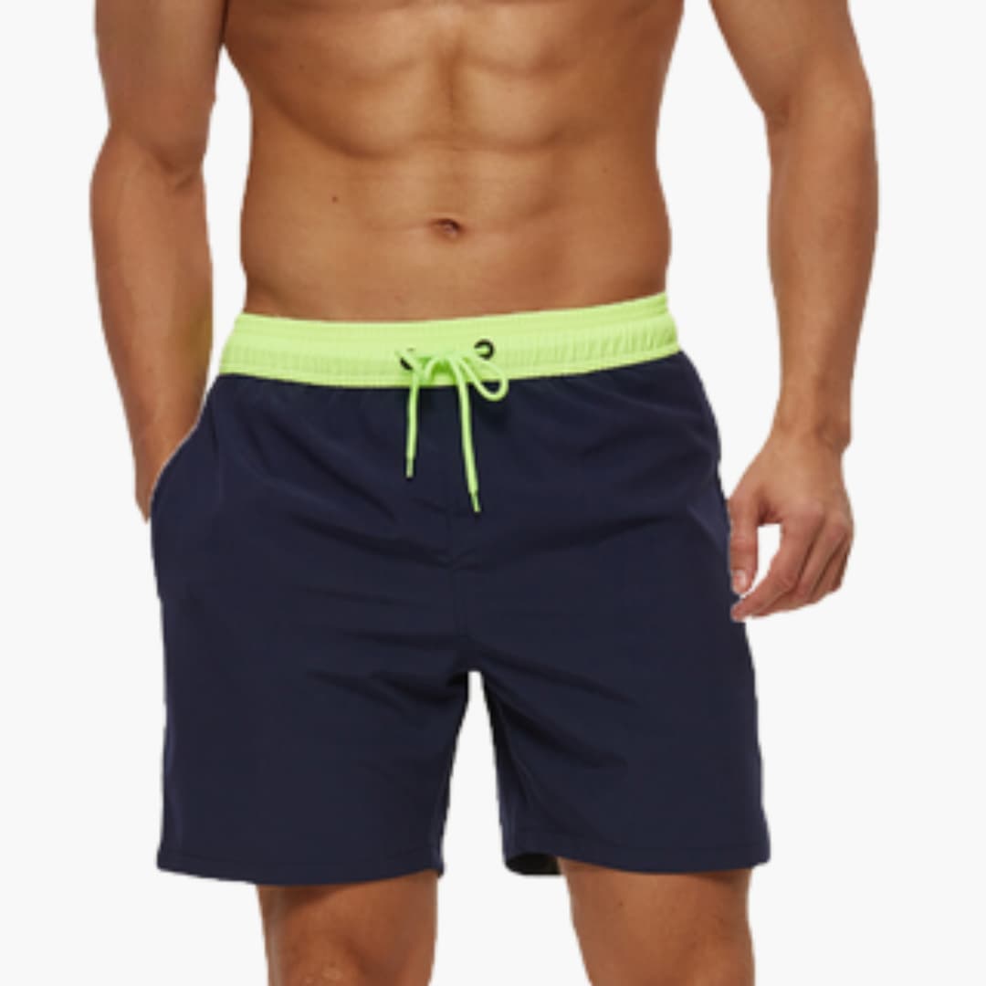 Lichte zwemshort met trekkoord en zijzakken