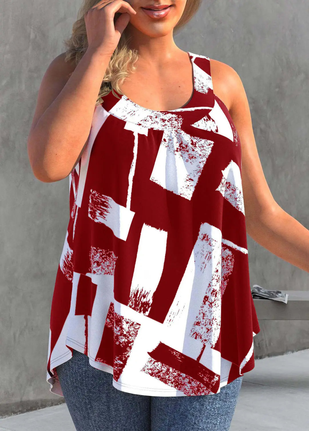 Rose plus-size top