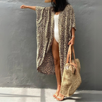 Boho chiffon strandblouse met kimonomouwen — afbeelding 8