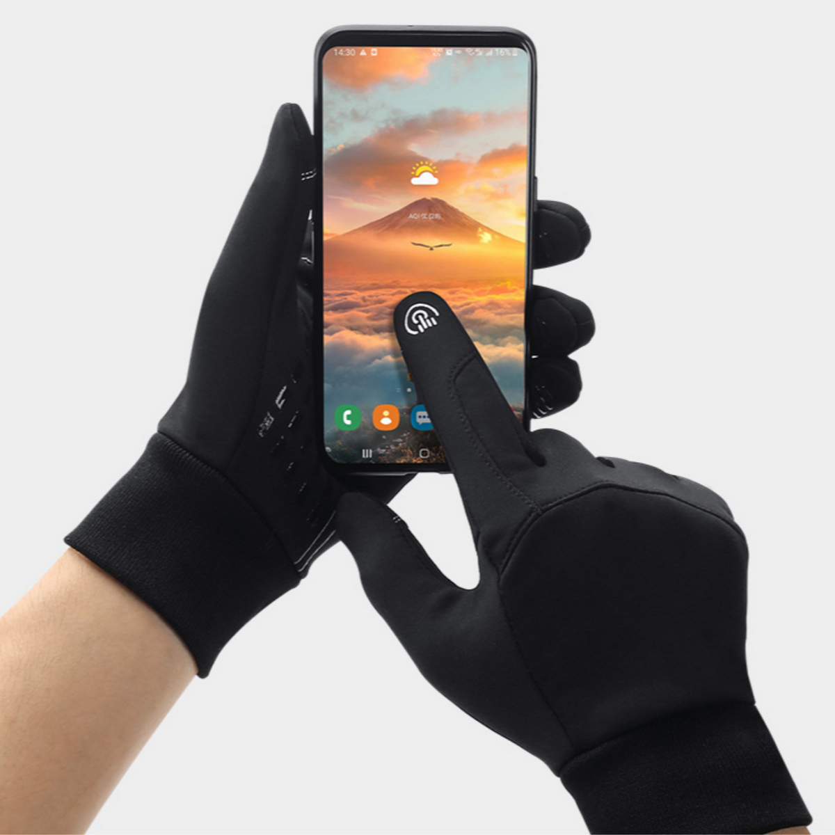 Touchscreenhandschoenen met fleecevoering