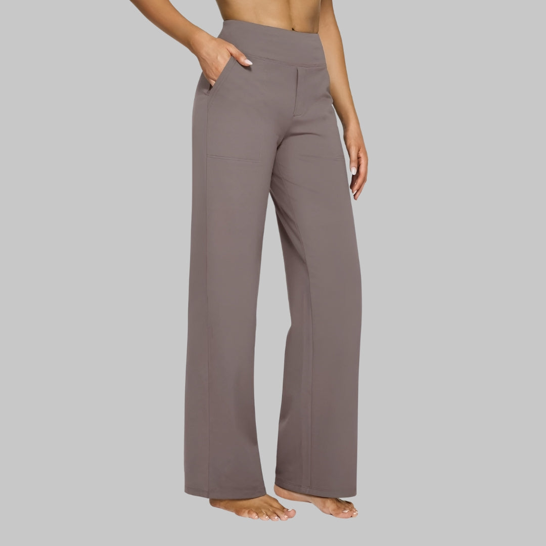Wendy | Jerseybroek met rechte pijpen en elastische taille