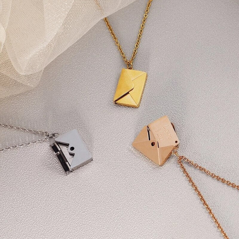 Envelop locket ketting