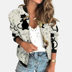 Dames retro bomberjack met print — afbeelding 19