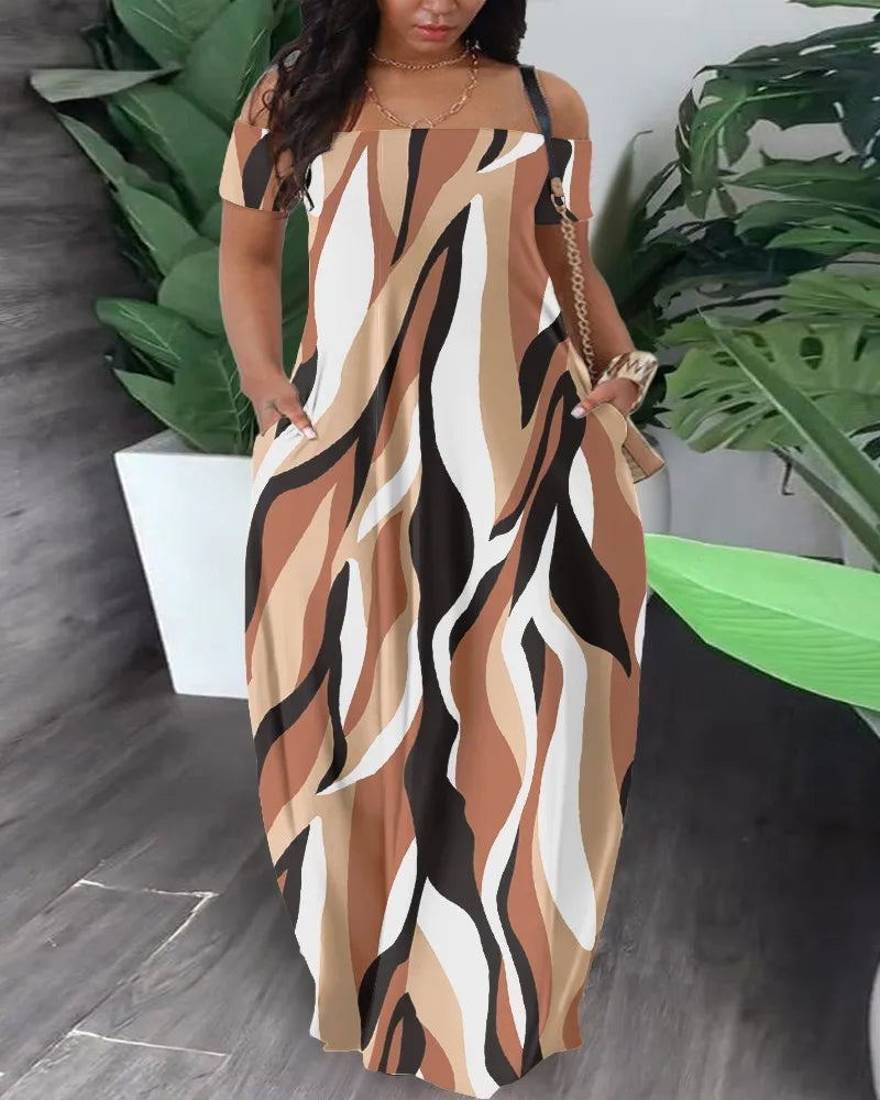 Tasha plus-size safari jurk