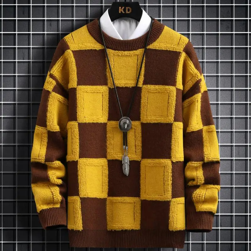 Plaid trui