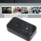 Zwarte slimme wi-fi deurbel met camera