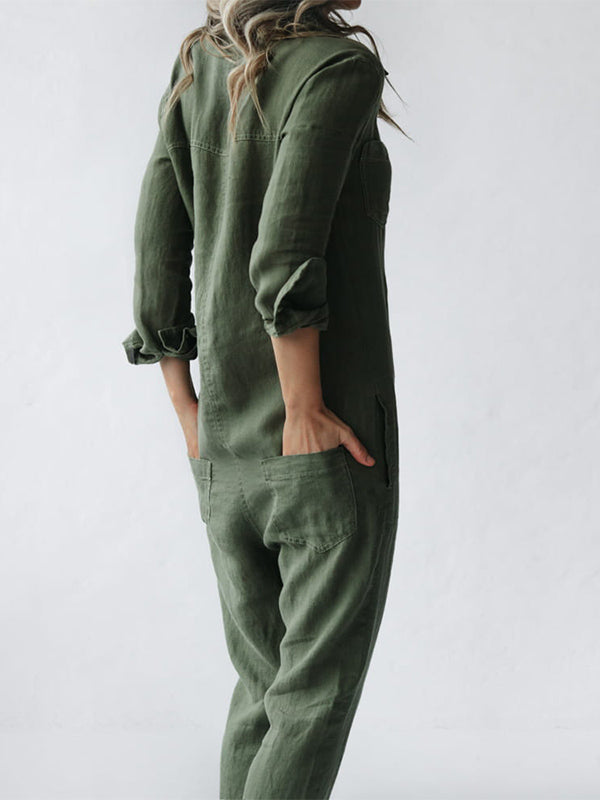 Casual jumpsuit – liv – 100% katoen, met handige zakken